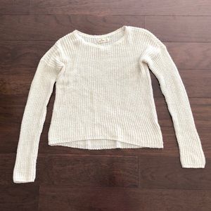 Hollister cream w/ gold sweater S